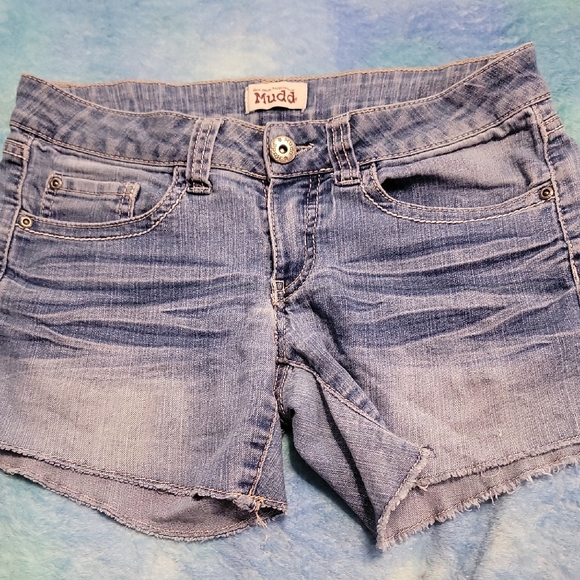 Mudd Light Blue Jean Shorts - Picture 1 of 3